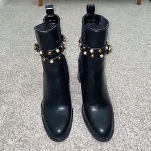 Black Embellished Zara Boots